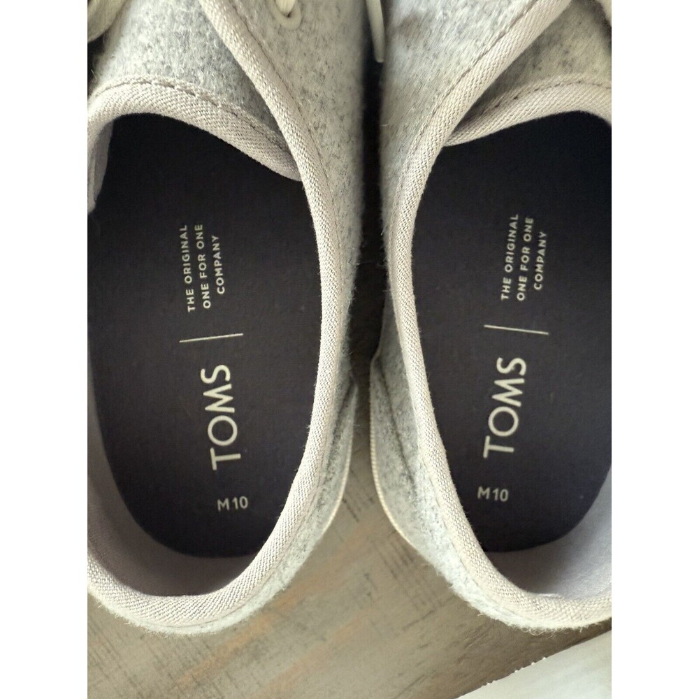 Toms Carlo Men's Grey Felt Sneaker US Size 10 - NWT - Picture 2 of 6